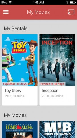 Play Movies & TV ist jetzt auch für Nutzer von iPhones und iPads erhältlich. (Bild: Google)